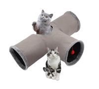 Túneles para Gatos de Interior - Juguete Interactivo de Laberinto Plegable, Laberinto Flexible para Gatos Que Viven en el Interior, para de Navidad, cumpleaños, Halloween y Animales de compañía