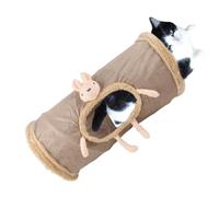 Túneles para gatos de interior, túnel de juego para gatitos, túnel de forro polar suave, cama grande para gatos con mirilla, tubo de juego interior para juegos, túnel acogedor para gatitos, conejos
