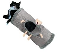 Túneles para gatos de interior - túnel de juego para gatitos, túnel de lana | Cama de túnel grande para gatos con mirilla, tubo de juego interior para juegos de caché, túnel cómodo para Ch