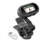 Tuner de guitarra eléctrica - sintonizador de clips Pro | Headstock sintonizador | Sintonizador acústico de clip | Rápido y preciso con una gran pantalla LCD, rotación de 360 °, portátil par