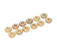 Tuners Gear, 12 Piezas Cuerdas De Guitarra Tuning Peg Gear 12 Mm Diámetro 1:18 Ratio Hex Hole Metal Guitar Machine Heads Mount Gear Para Afinación De Guitarra(Oro)