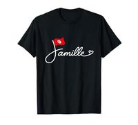 Túnez Famille - Bandera de Túnez Patrimonio Familiar Palabra Arte Camiseta
