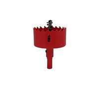 TUNEZ® Sierra perforadora M42 bimetálica con árbol hexagonal y brocas de metal centrado, kit de sierra de corona para madera, metal, yeso y chapa de hierro, tubo de plástico (55 MM)