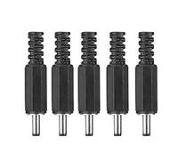 Tunflun 5pcs 1.3 mm x 3.5 mm Conector de Conector de alimentación de Enchufe Masculino Conector de Conector de Gato, CC en línea a DC Macho Macho para CCTV, cámara de