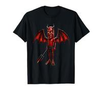 Tung Tung Devil Brainrot Evil Red Demon Funny Hell Meme Niños Camiseta