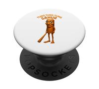 Tung Tung Sahur Italiano Brainrot Meme Humor extraño PopSockets PopGrip Adhesivo