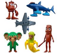 Tung Tung Tung Sahur Figuren,Tralalero Tralala Figure,Italian Brainrot Figures,Desk Decorations Gifts for Colleagues and Friends (6pcs)
