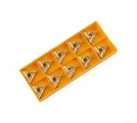 Tungaloy TNMG160408R-S - Juego de 10 plaquitas de metal duro para acero/acero inoxidable/hierro fundido, pieza de corte CNC con geometría de rotura de virutas para acabado y fregado