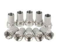 Tungfull-conector de Cable Coaxial tipo F, nuevo giro cobre, conector for TV por satélite, virgen ESSEIEIE(100pcs)