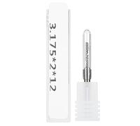 Tungsten Steel End Mill CNC Engraving Tool | Single Flute Spiral Milling Cutter 3.175x2x12mm | High Hardness CNC Router Bits for Metal / Wood / Plastic | 5Pcs Set