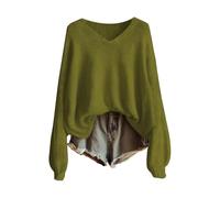 Tunic Sweaters for Women Cashmere Long Sleeve V Neck Pullover Tops Casual Loose Fit Boho Fall Winter Clothes Knitwear