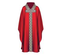 Túnica litúrgica para hombre, capa para adultos católicos sacerdotes sacerdotes de medición con bordado renacentista sacerdote de la iglesia Vestments Musulmana Ropa medieval para fiesta de Halloween