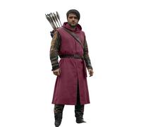 Túnica medieval para hombre, sin mangas, camisa vikinga, disfraz de Robin Hood, chaleco medieval, sin mangas, capa gótica, tallas grandes, abrigo para carnaval, renacentista, tops con capucha, O Vino