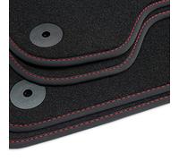 tuning-art 80S Exclusive Alfombrillas para Audi A4 B9 2016-, Costura:Rojo