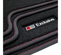 tuning-art A41 Exclusive-Line Alfombrillas para Audi TT 8J Coupe 2006-2014, Costura:Rojo