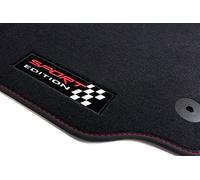 tuning-art Alfombrillas para Audi A3 8P 2003-2012 | 4-piezas 100% Ajuste perfecto Edition Design Sistema de fijación Ribete textil Costuras manuales Velour