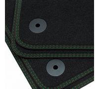 tuning-art BDN298 Alfombrillas para Land Rover Discovery 3 2004-2009 Double Couture, Costura:2X Verde