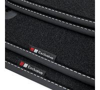 tuning-art EF840 Alfombrillas para Citroen C5 C5 Tourer 2008-2017, Costura:Plata. Deluxe Terciopelo