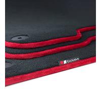 tuning-art LX302 Luxury-Line Alfombrillas para Porsche 911 Typ 996 1997-2006, Bordes:Rojo