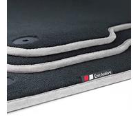 tuning-art LX358 Luxury-Line Alfombrillas para Mercedes Classe C W204 2007-2014, Bordes:Plata