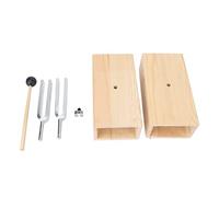 Tuning Fork Set, 440Hz Professional Sound Healing Tuning Fork Tuning Fork Tool, Resonant Tuning Forkwith Wood Resonator Box, Tuning Fork Virbration Instrument
