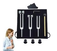 Tuning Fork Set, Body Tuning Forks, Yoga Tuning Forks, Meditation Tunings Forks with Aluminum Alloy Body Design and Percussion Hammer Mallet for Yoga, and Sound Healing