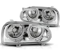 Tuning Tec Design Faros Angel Eyes para VW Golf 3 91-97 Cromo Delanteros