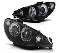 Tuning-Tec Faros Angel Eyes Para Peugeot 206 98-06 Negro, Delanteros