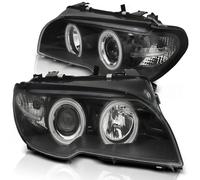 Scheinwerfer CCFL Angel Eyes LED Para BMW 3 Series E46 Coupe Cabrio 03-06 Schw