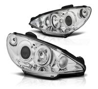 Tuning Tec Scheinfer CCFL Angel Eyes Para Peugeot 206 Bj. 98-06, Cromado