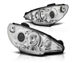 Tuning Tec Scheinwerfer CCFL Angel Eyes para Peugeot 206 98-06 Cromado