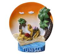 Tunisia Creative - Imán para nevera, recuerdo de viaje, 3D, decoración magnética para nevera, colección artesanal