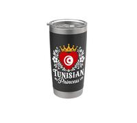 Tunisian Princess Tunisia Flag Proud Tunisian Girl Vaso térmico de acero inoxidable de doble pared