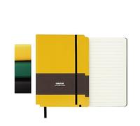 TUNJILOOL 2 Pack Cuaderno A6 con Líneas - Tapa de Cuero, 192 Páginas Papel Grueso 80GSM, Banda Elástica y Bolsillo Interior para Escribir, Notas de Oficina, Material Escolar