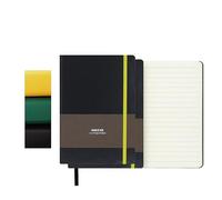 TUNJILOOL Cuaderno de Cuero A5-2 Pack Páginas con Puntos/Rejilla/Blancas, Papel Grueso 100GSM, Tapa Resistente al Agua, Cierre Elástico y Bolsillo Interior (Negro)