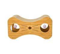 Tunnel Cat Scratcher, Boredom Relief House, 17.72x7.87x8.66 Inches Indoor Cat Toy with Wood Corrugated Paper Build, Wear Resistant Design Accent, Pet Activity Accessory for Kittens Home Living Room