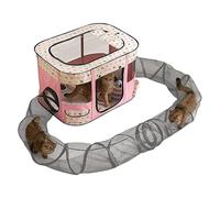 Tunnel per Gatti Esterno - Casa per Piccoli Animali Esterna Portatile - Montaggio Semplice Spazioso Gioco Gatto Esterno per Giardino Patio Prato | Facile Montaggio Recinto per Gatti con Tunn