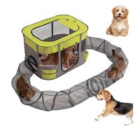 Tunnel per Gatti Esterno - Casa per Piccoli Animali Esterna Portatile - Montaggio Semplice Spazioso Gioco Gatto Esterno per Giardino Patio Prato | Facile Montaggio Recinto per Gatti con Tunn