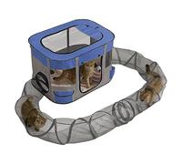 Tunnel per Gatti Esterno - Casa per Piccoli Animali Esterna Portatile - Montaggio Semplice Spazioso Gioco Gatto Esterno per Giardino Patio Prato | Facile Montaggio Recinto per Gatti con Tunn