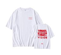Tunnel Vision Album Camiseta Worldtour Camiseta Estampada Algodón High Street Sport Daily Shirt(B. White,2XL)