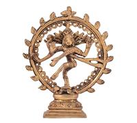 TUNTUN ENTERPRISES Estatua de latón de Lord Nataraja Dancing Shiva con detalles (17 cm)