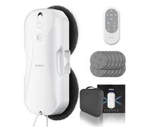 tuntun W12pro Robot de limpieza de ventanas, sistema de boquillas dobles de 4 vías, limpiador de ventanas eléctrico 5300Pa, planificación inteligente, caja de almacenamiento integrada, adecuado para