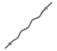 Tunturi Barbells Barra Curl, Unisex Adulto, Plateado, 120 cm
