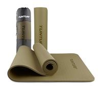 Tunturi Esterilla de yoga gruesa de 8 mm, antideslizante, con correa de transporte, para yoga y pilates, 183 x 61 x 0,8 cm, especialmente cómoda, color verde