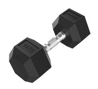 Tunturi Platinum Hexa - Mancuerna (goma, 1 x 15 kg), color negro