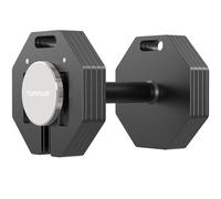 Tunturi Rapid Mancuerna Ajustable - Juego de mancuerna única de 20 kg - Ajustable de 4 a 20 kg - 9 mancuernas en uno - Juego de pesas para gimnasio en casa