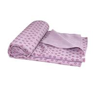 Tunturi Toalla de Yoga Antideslizante para Esterilla de Yoga, Color Rosa, Absorbente del Sudor, con Puntos para Gimnasia, Pilates