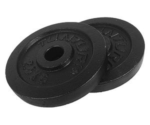Tunturi Weight Plates Discos Pesas 2,5kg (Juego 2 Unidades), Unisex Adulto, Black, 1