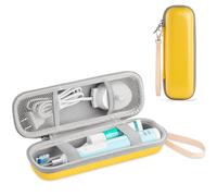TUNYINSH Estuche de viaje para cepillo de dientes eléctrico Oral B/Oral-B Pro/Philips Sonicare Electric Toothbrush, portable carcasa rígida de hierro para cepillos orales y accesorios, amarillo, 24 ×