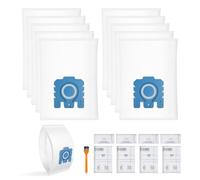 Tuocal 10 bolsas de aspiradora compatibles con Miele Hyclean 3D GN Aspiradora Classic C1 Complete C2 Complete C3 S2 S5 S8 con 4 motores y 4 filtros de escape sustituye a 9917730 12281680 12421130